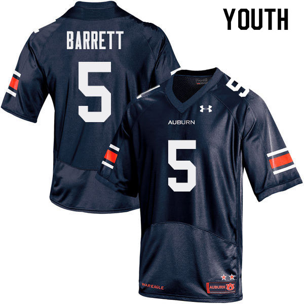 Youth Auburn Tigers #5 Devan Barrett College Football Jerseys Sale-Navy